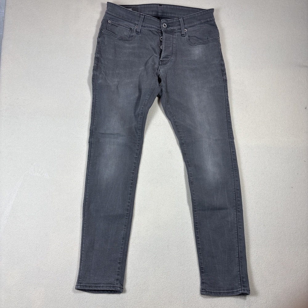 G Star Raw Jeans Mens‎ Size 31 x 31 Dark 3301 Slim Stretch Distressed Y2K